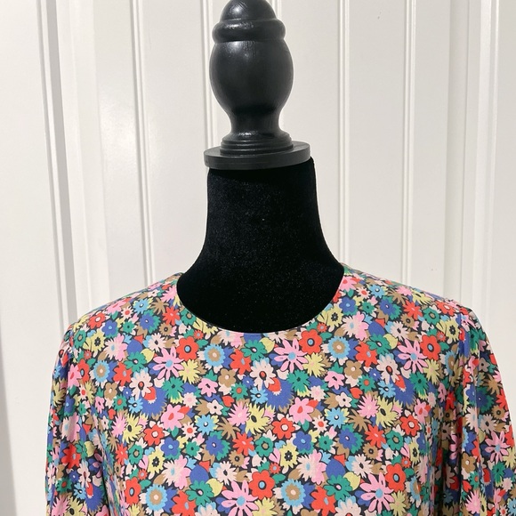 Boden Dress Multi Color Ditzy Floral Tiered Maxi Dress Bloomcore Cottage Size 8 - Picture 7 of 10